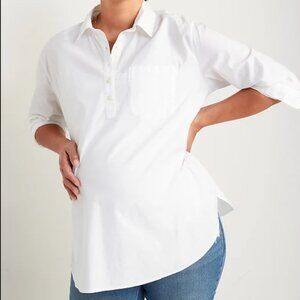 Maternity Boyfriend Popover Shirt